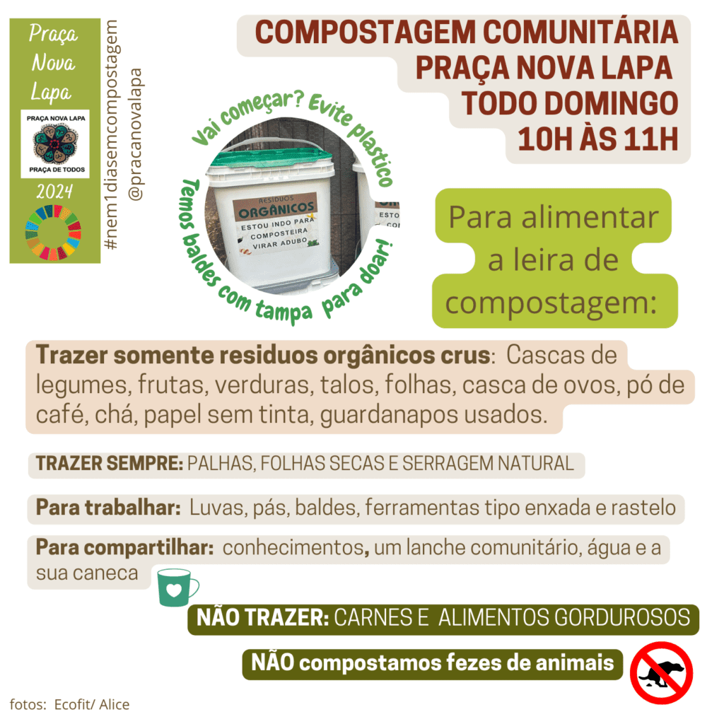 Domingo é dia de compostagem comunitária na Leopoldina