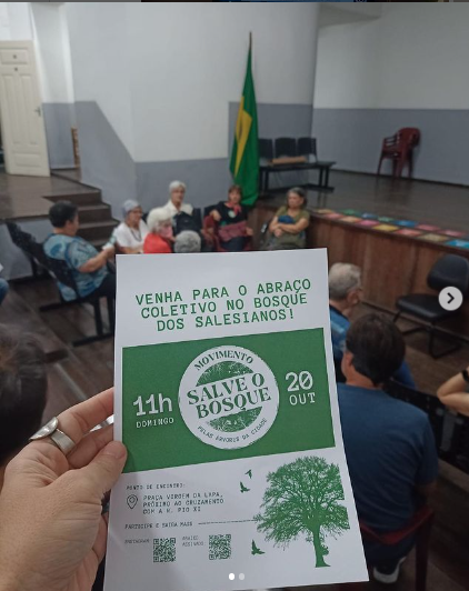 CADES Lapa encaminha manifesto em defesa do Bosque do Alto da Lapa (Salesianos)