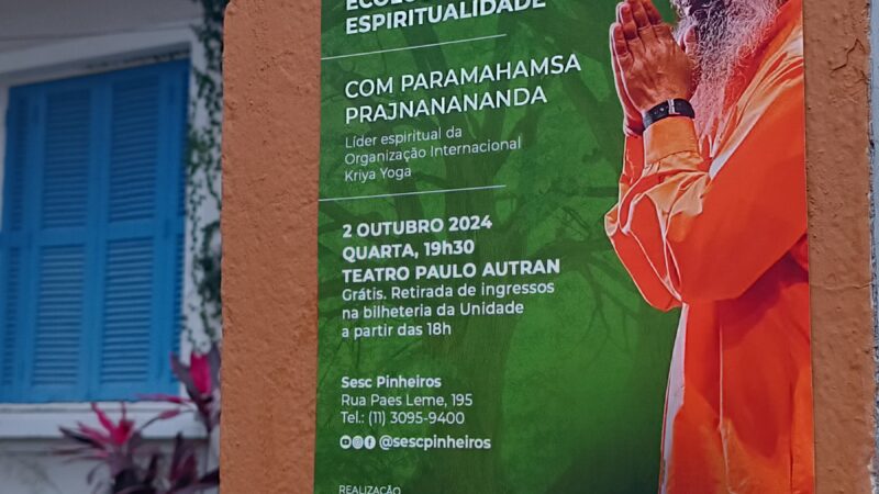 Instituto Kriya Yoga apresenta Ecologia e Espiritualidade no Sesc Pinheiros